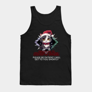 Sarcastic Christmas Cat Tank Top